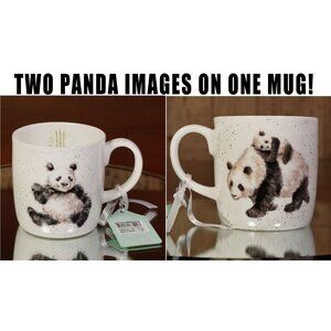 Rare Royal Worcester Coffee Mug Wrendale Designs By Hannah Dale Panda Bamboozled
